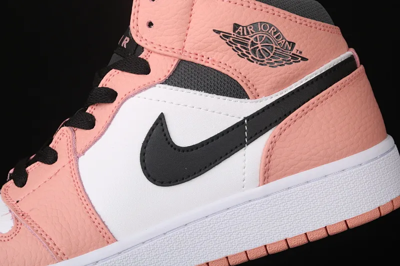 All categories Air Jordan Jordan series basketball shoes Air Jordan 1 Mid Air Jordan 1 Mid "Pink Quartz" AJ1 Joe 1 pink quartz first layer Chinese basketball shoes 555112-603